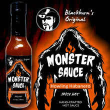 Load image into Gallery viewer, Monster Sauce 'Rogue Red Chili', 'Swamp Sensation', 'Howling Habanero' Hot Sauce Variety 3 pack