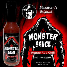 Load image into Gallery viewer, Monster Sauce 'Rogue Red Chili', 'Swamp Sensation', 'Howling Habanero' Hot Sauce Variety 3 pack