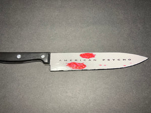 American Psycho Patrick Bateman Horror Kitchen Knife With/Without Sublimated Stand