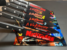 Load image into Gallery viewer, A Nightmare On Elm Street 1-6 Knife Set With Sublimated Stands