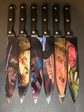 Load image into Gallery viewer, A Nightmare On Elm Street 1-6 Knife Set With Sublimated Stands