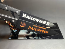 Load image into Gallery viewer, Halloween 1 & 2 Knife Set With Sublimated Stands
