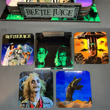 Load image into Gallery viewer, Beetlejuice Sublimated 4 Piece Coaster Set (Cork)