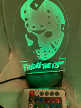 Load image into Gallery viewer, Jason Voorhees Night Light Friday the 13th Desk Light