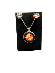 Ghostbusters Necklace & Earrings Set