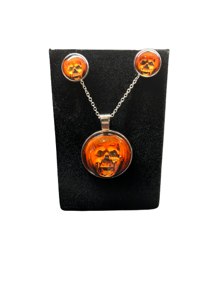 Halloween 2 Necklace & Earrings Set