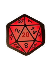 Load image into Gallery viewer, D20 D&amp;D 3D Printed Night Light Wall Light