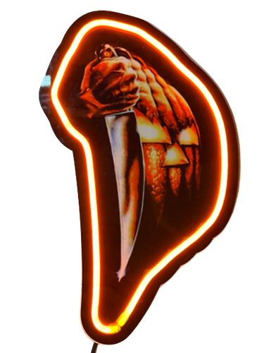 Halloween 1978 Pumpkin Knife Neon Light