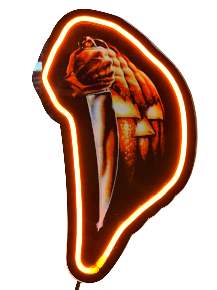 Halloween 1978 Pumpkin Knife Neon Light