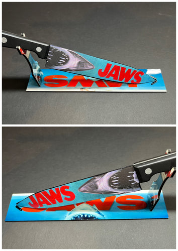 Jaws Movie Kitchen Knife With Sublimated Stand