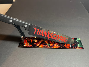 Thanksgiving Horror Movie 2023 Kitchen Knife With Stand