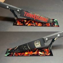 Load image into Gallery viewer, Thanksgiving Horror Movie 2023 Kitchen Knife With Stand