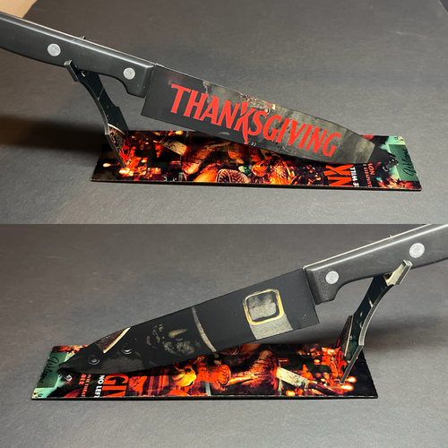 Thanksgiving Horror Movie 2023 Kitchen Knife With Stand