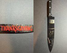 Load image into Gallery viewer, Thanksgiving Horror Movie 2023 Kitchen Knife With Stand