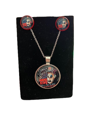 Captain Spaulding Necklace & Earrings Set