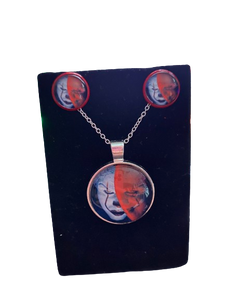 IT Pennywise Necklace & Earrings Set