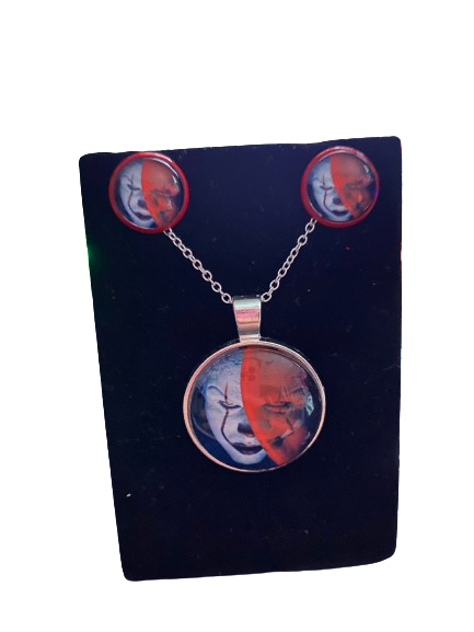 IT Pennywise Necklace & Earrings Set