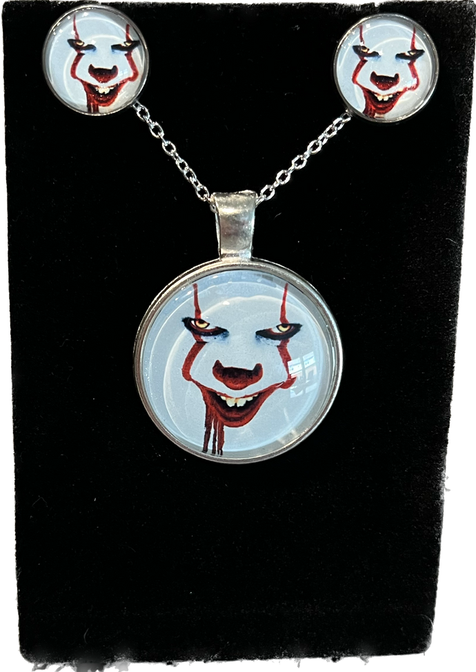 IT Pennywise Necklace & Earrings Set
