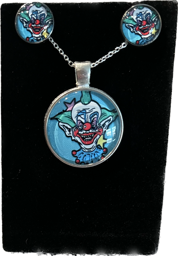 Killer Klowns From Outer Space Necklace & Earrings Set