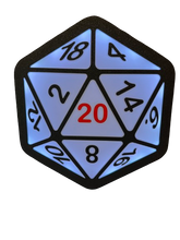 Load image into Gallery viewer, Dungeons and Dragons D20 3D Printed Night Light Wall Light