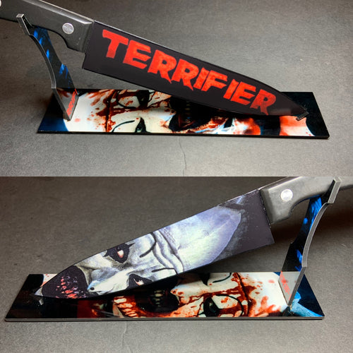 Terrifier Art the Clown Kitchen Knife With/Without Sublimated Stand