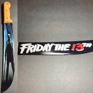 Jason Voorhees Friday the 13th Machete with Sublimated Stand