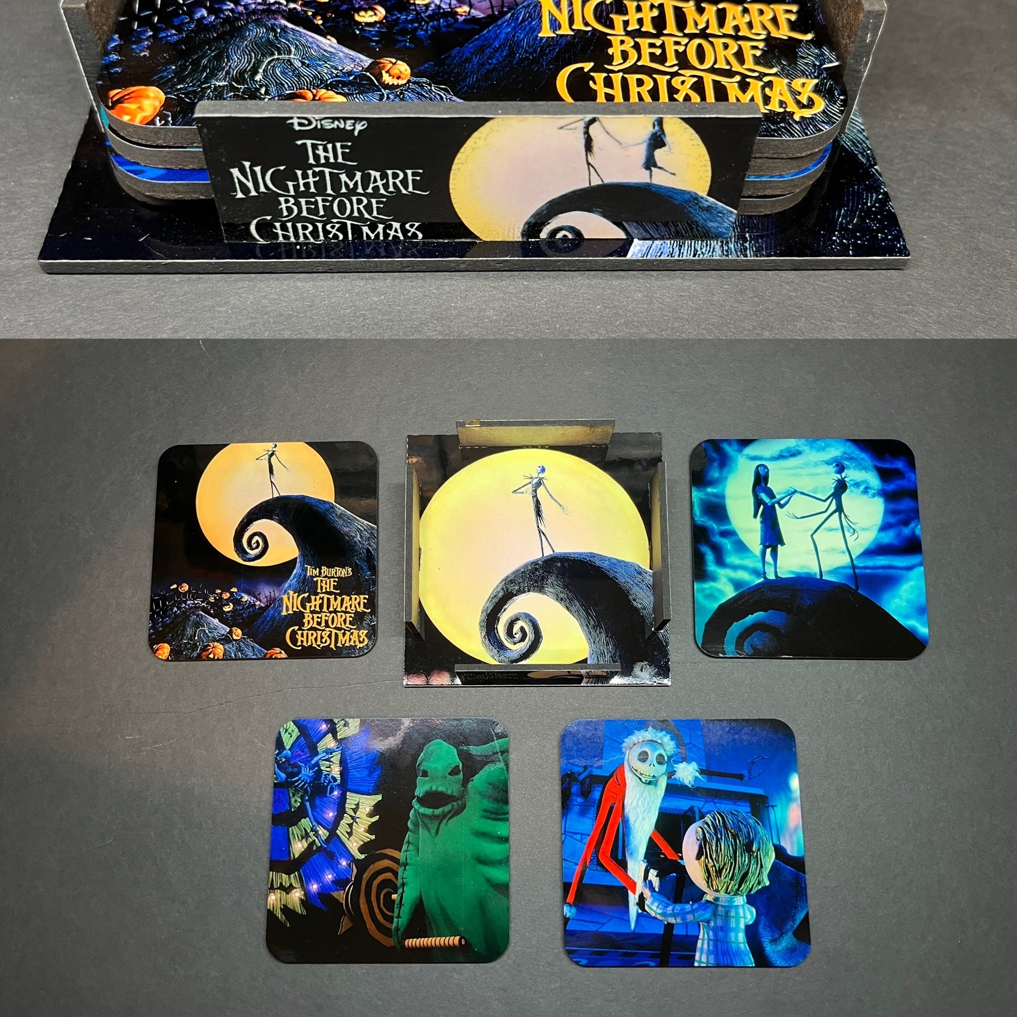 Nightmare Before Christmas Coaster 4 Piece Set Sublimated With