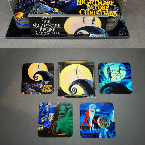 Nightmare Before Christmas Coaster 4 Piece Set Sublimated With Stand