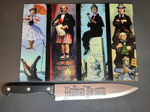 The Haunted Mansion Sublimated Glass Cutting Board With Matching Knife