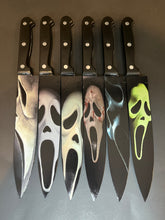 Load image into Gallery viewer, Scream 1-5 &amp; Stab Knife Set With Sublimated Stands