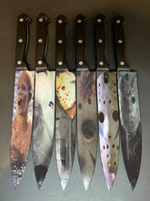 Load image into Gallery viewer, Jason Friday the 13th 1-6 Knife Set With Sublimated Stands