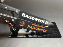 Load image into Gallery viewer, Halloween 1 &amp; 2 Knife Set With Sublimated Stands