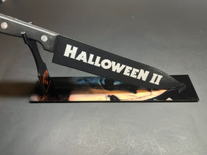 Halloween II Knife With Sublimated Stand