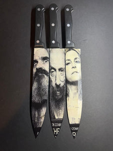 3 From Hell 3 Knife Set With Sublimated Stands