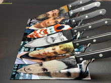 Load image into Gallery viewer, Serial Killer Horror Kitchen 6 Chef Knife Set With/Without Sublimated Stands
