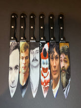 Load image into Gallery viewer, Serial Killer Horror Kitchen 6 Chef Knife Set With/Without Sublimated Stands