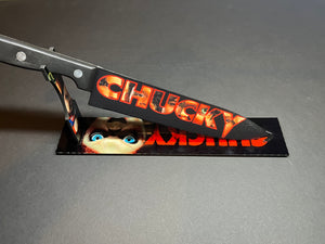 Chucky TV Series Knife With Sublimated Stand