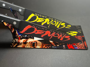 Night Of The Demons 1 & 2 Kitchen Knife Set With Sublimated Stands