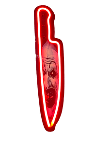 Horror Character Knife Neon Light