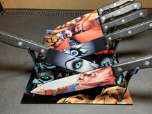 Load image into Gallery viewer, Childs Play Chucky 6 Knife Set With/Without Sublimated Stands