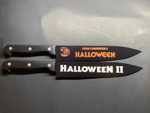 Halloween 1 & 2 Knife Set With Sublimated Stands