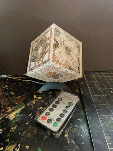 Hellraiser Puzzle Box Laser Engraved Night Light with Stand