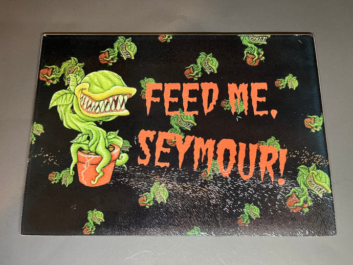 Little Shop Of Horrors Sublimated Glass Cutting Board With/Without Matching Knife