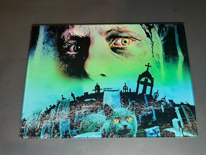 Pet Sematary 1989 Sublimated Glass Cutting Board