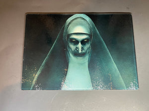 The Nun 2018 Sublimated Glass Cutting Board With Matching Knife