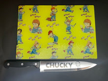 Load image into Gallery viewer, Chucky Sublimated Glass Cutting Board With/Without Matching Knife