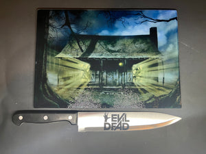 Evil Dead Sublimated Glass Cutting Board With/Without Matching Knife