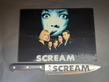 Load image into Gallery viewer, Scream 1996 Sublimated Glass Cutting Board With Matching Knife