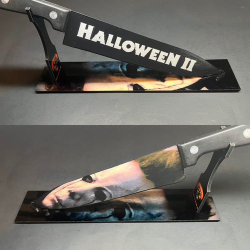 Halloween II Knife With Sublimated Stand