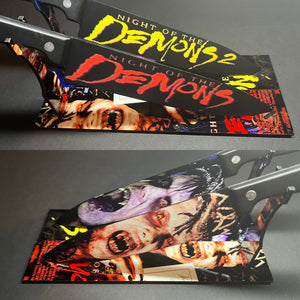 Night Of The Demons 1 & 2 Kitchen Knife Set With Sublimated Stands